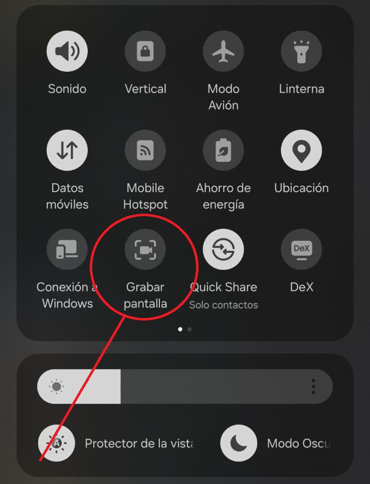 grabar pantalla desde el celular